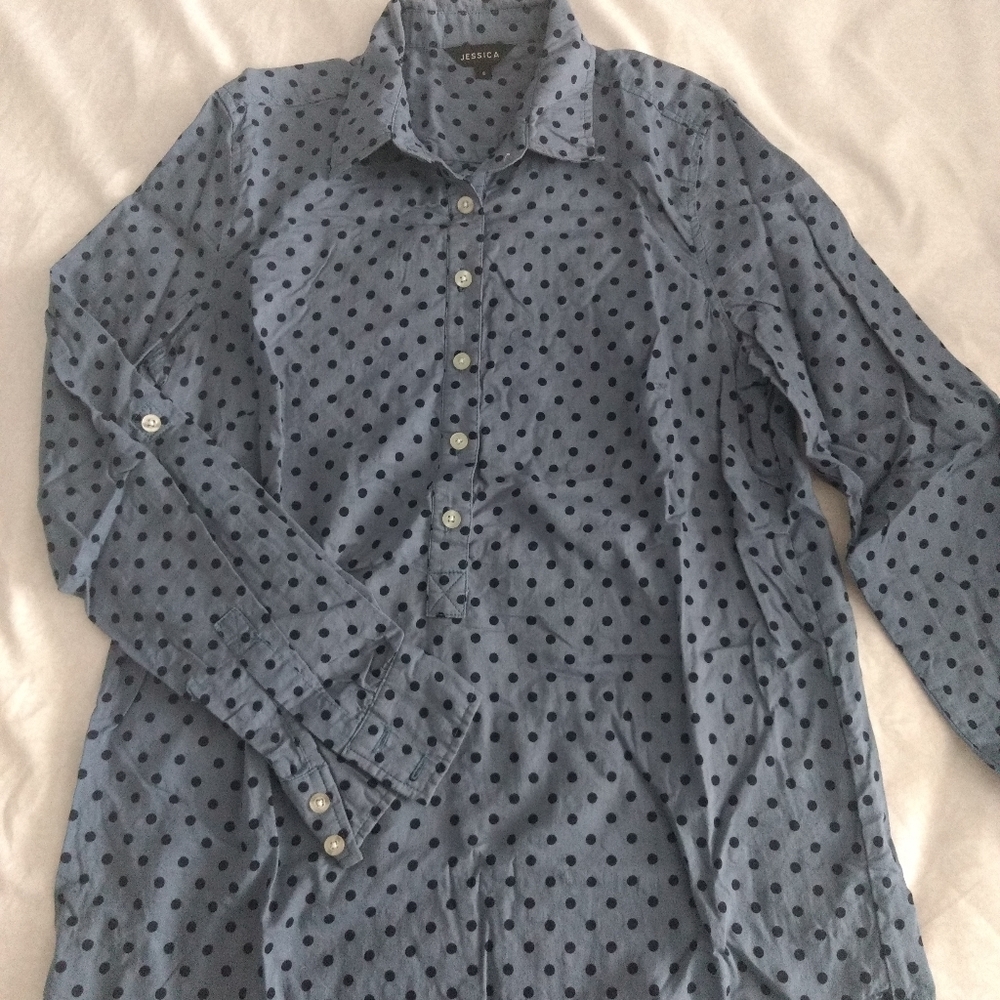 Button-down shirt with roll-up sleeves - Size 8